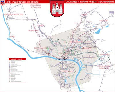 Routes of municipal transport